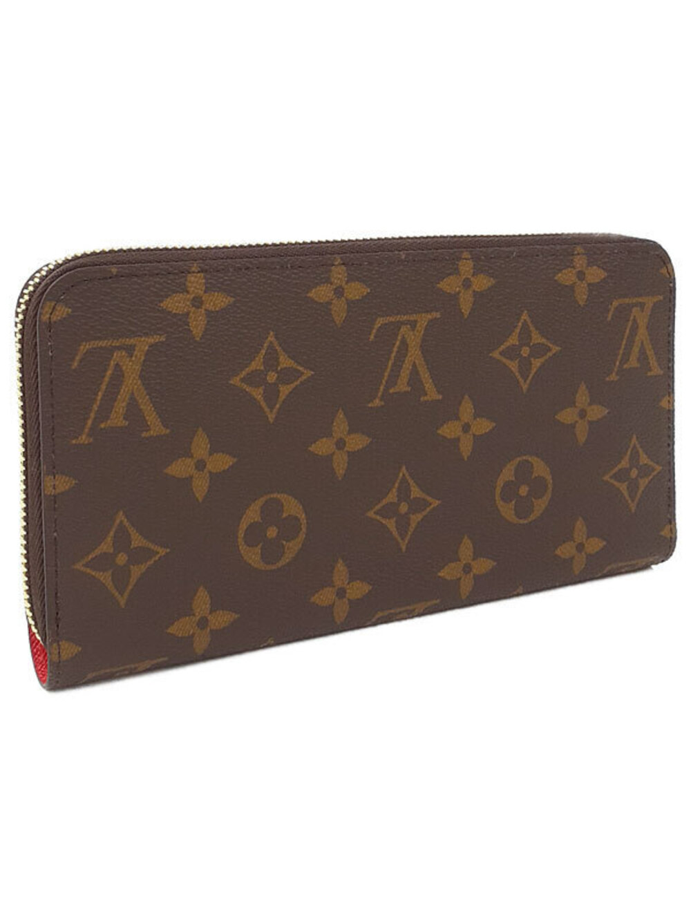 Louis Vuitton Zippy Long Monogram Zipper Wallet Round Brown